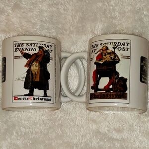 Sherwood Brands Norman Rockwell Christmas themed mug